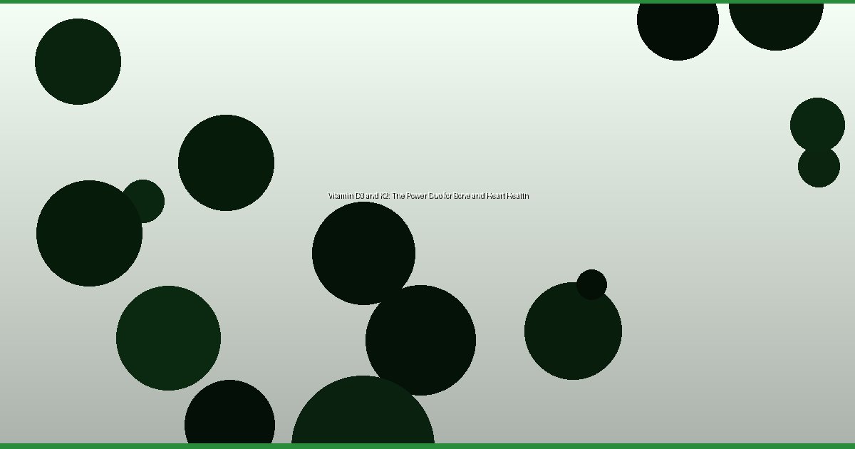 Vitamin D3 and K2: The Power Duo for Bone and Heart Health - Image 1